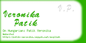 veronika patik business card